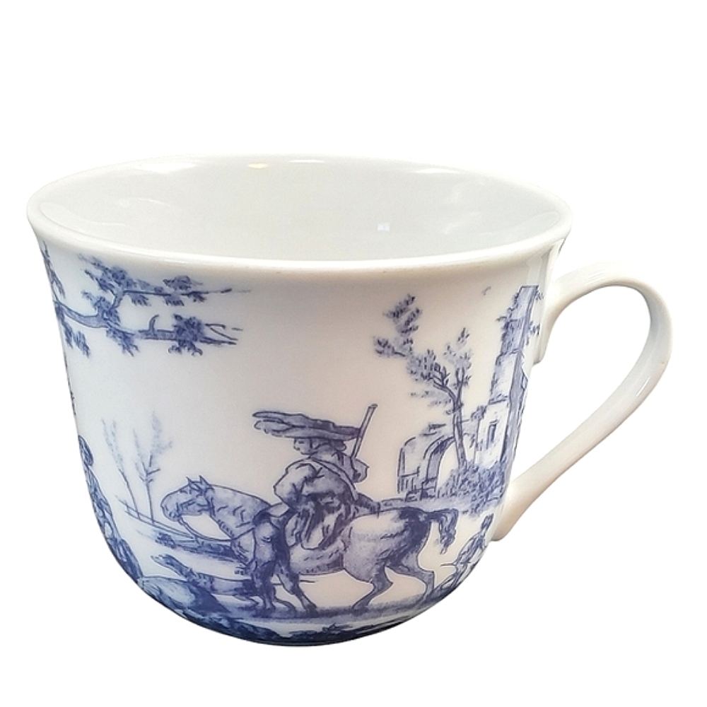Country Toile Blue and White Ceramic Mug Kent Pottery